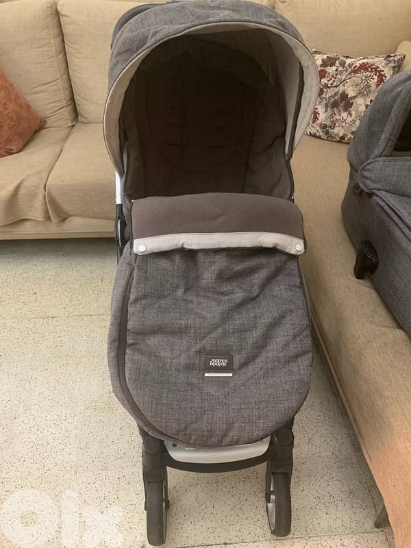 stroller and baby mosis basket 3