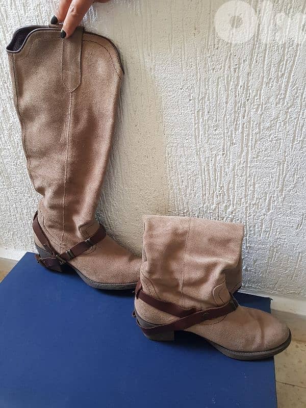 botine daim nubuck size 39 used 0
