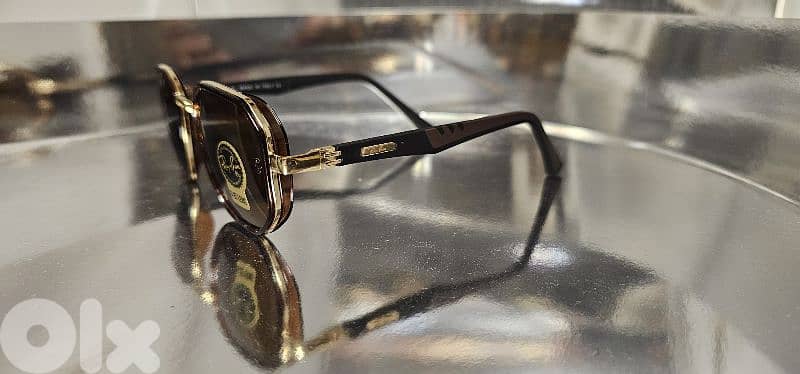 Ray Ban Scuderia Ferrari Edition Brown & Gold Luxury Sunglasses w Box 0