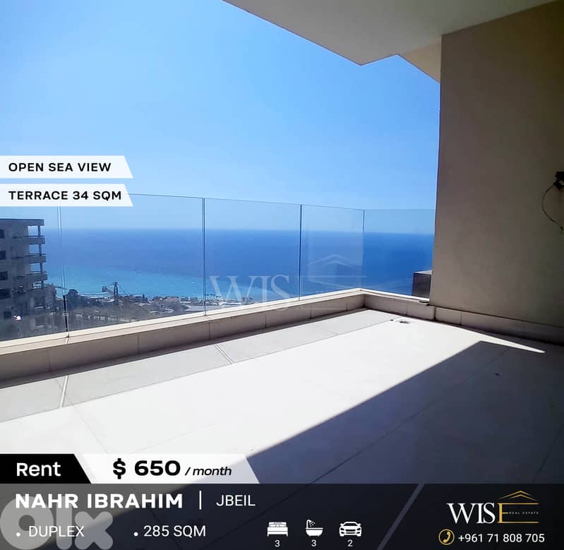 Stunning 285 SQM Duplex for RENT in Naher Ibrahim! 0