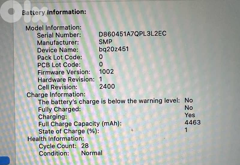 Macbook Pro 2020, 512Gb SSD 4