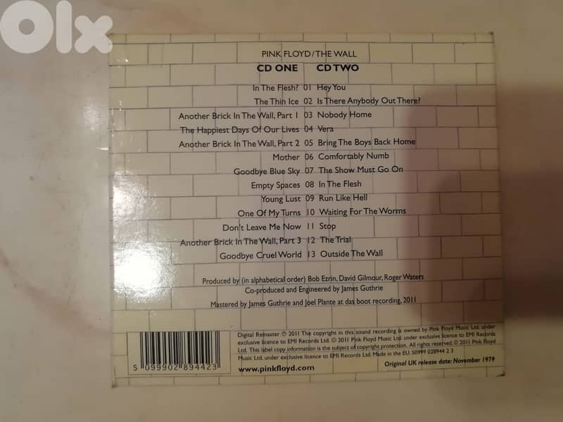 Pink Floyd " The wall" 2 CDs digipack 2