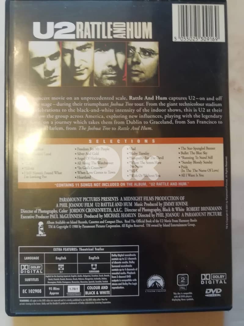 U2 Rattle and hum DVD 2