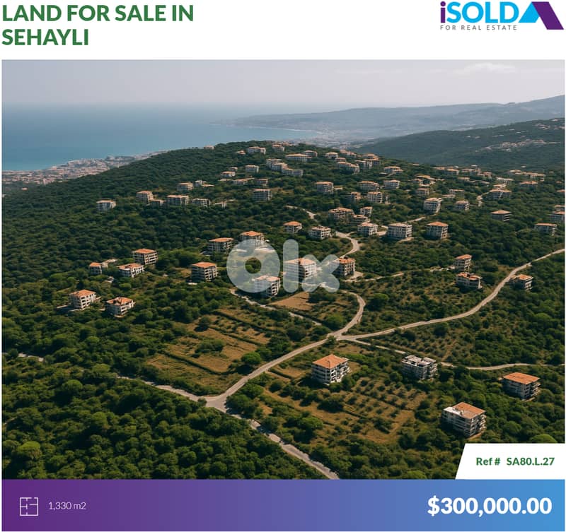 Land+Unlockable Sea/Mountain View 4sale in Sehayleh-أرض للبيع في سهيلة 0