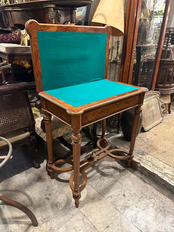 table de jeu frensh طاولة لعب شطرنج وورق  انتيك فرنسية ولا اجمل 2