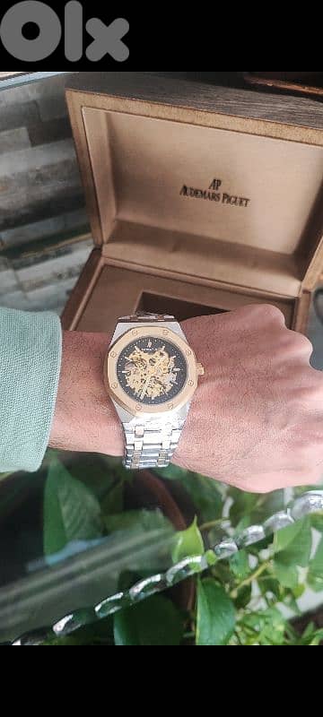 AP Men Silver pink Watch Copy A 0