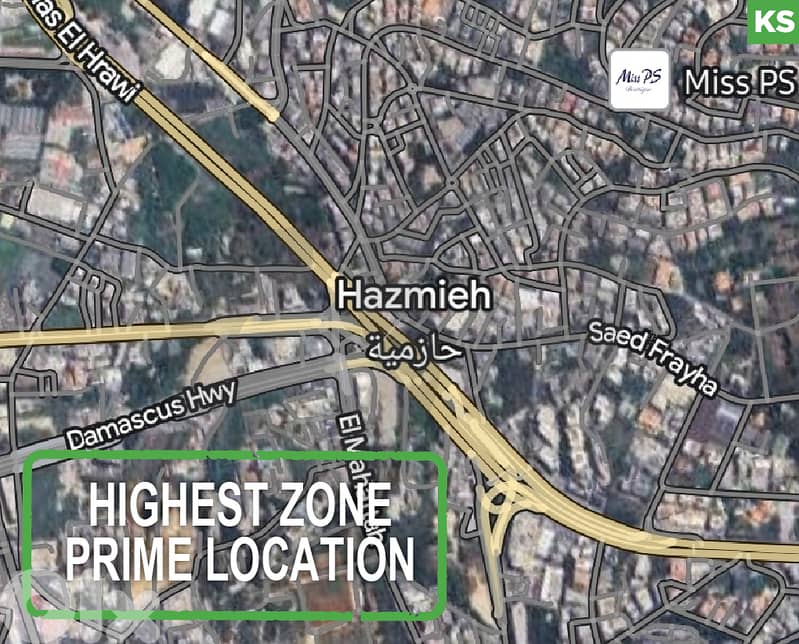 Prime 1200 sqm land in Hazmieh REF#KS125916 0