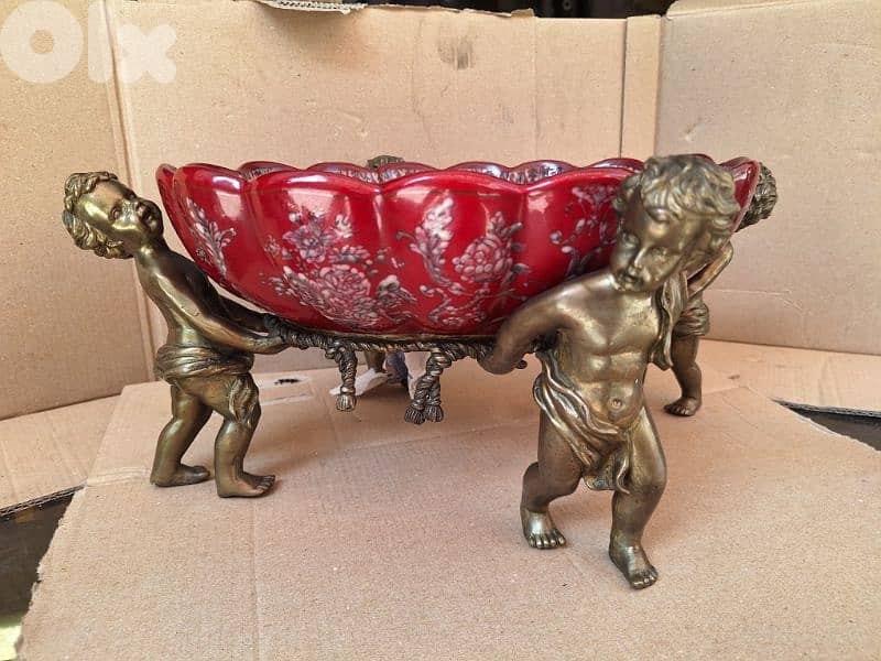 group of 5 pieces sevres porcelain & bronze handmade 8