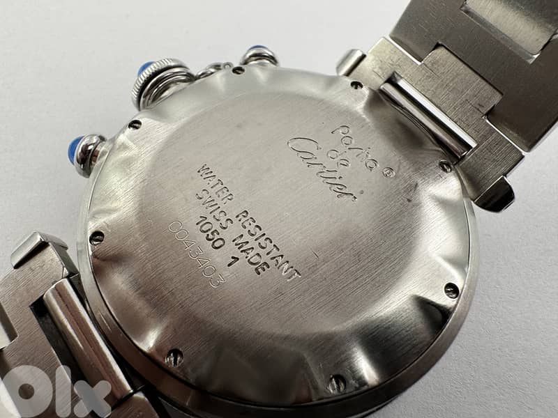 CARTIER Pasha Chronograph Wristwatch Stainless Steel Quartz Men's 1