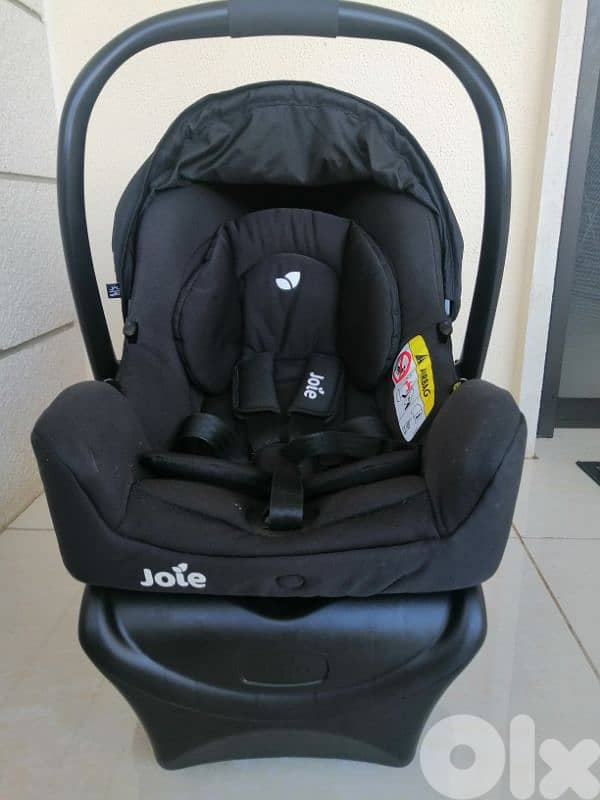 joie car seat 1st stage: birth to 15 months. birth to 13kg. with base 1