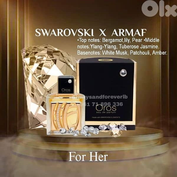 authentic Swarovski x Armaf OROS 4