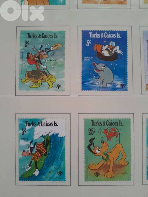 TURKS & CAICOS ISLANDS 1979 GOOFY MICKEY DONALD DUCK CARTOON 9v MNH 1
