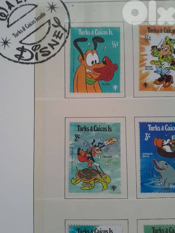 TURKS & CAICOS ISLANDS 1979 GOOFY MICKEY DONALD DUCK CARTOON 9v MNH 3