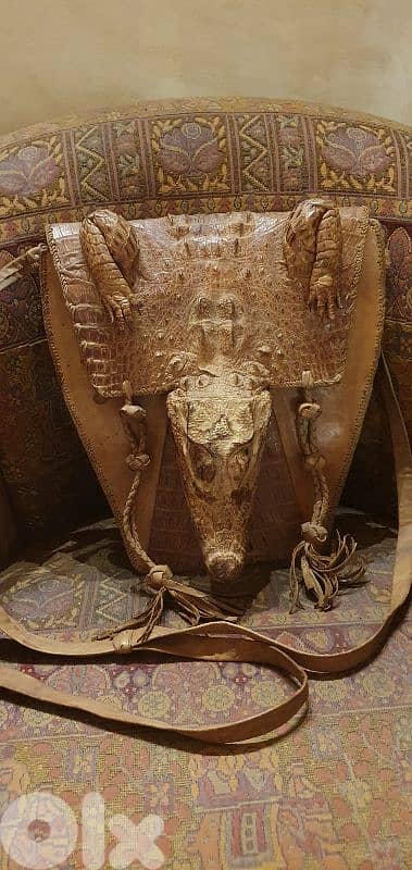 safari genuine croco leather hand bag 1