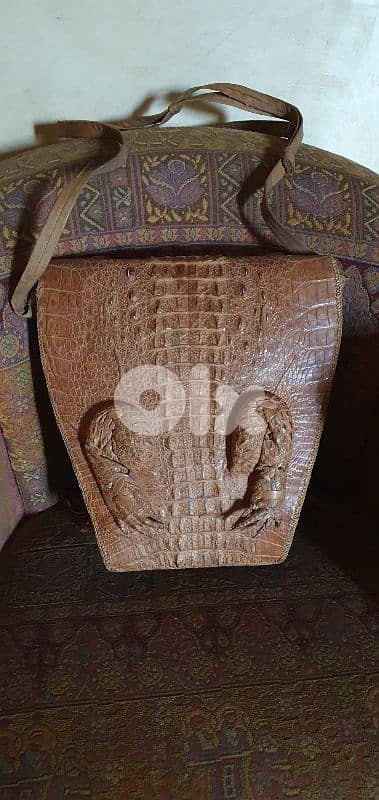 safari genuine croco leather hand bag 2