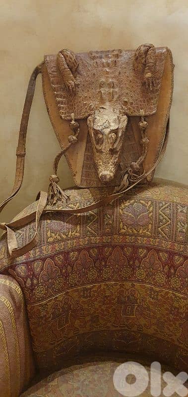 safari genuine croco leather hand bag 0