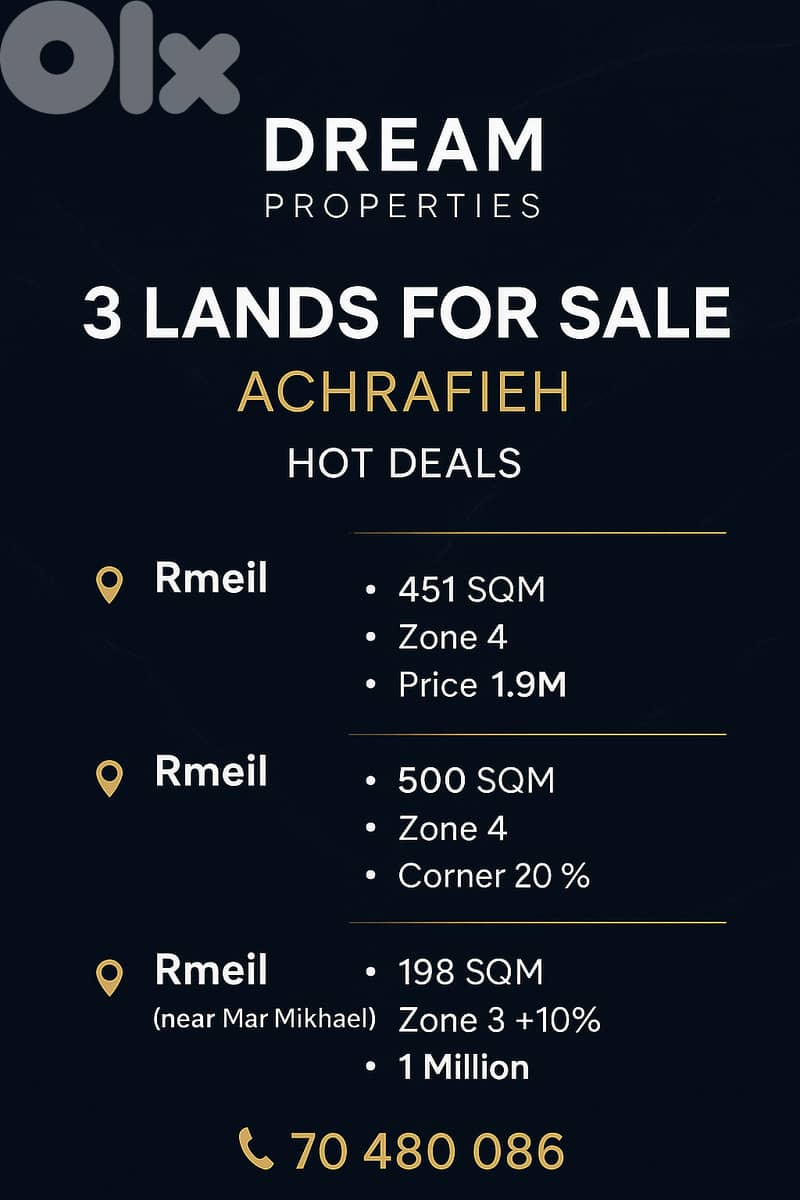 Lands For Sale In Achrafieh Rmeil ach0124dpst 0