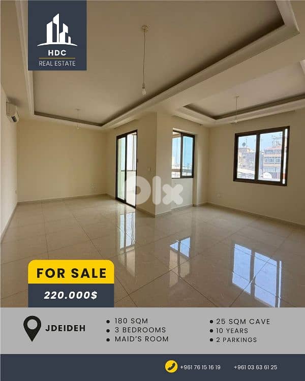 Jdeideh 180 sqm / 220.000$ / high floor 0