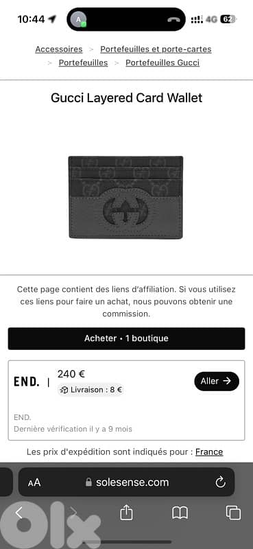 gucci wallet original 100% new by aishti 150$ 1