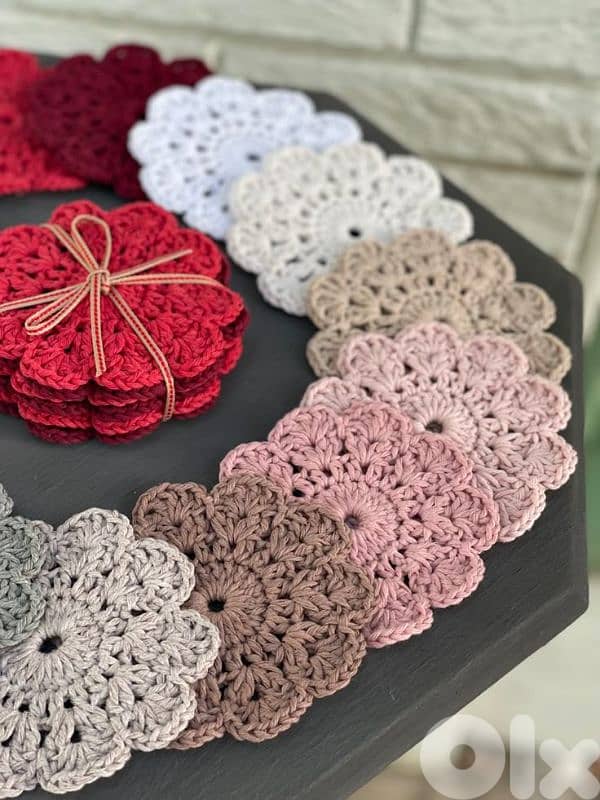 coaster , crochet mug 0