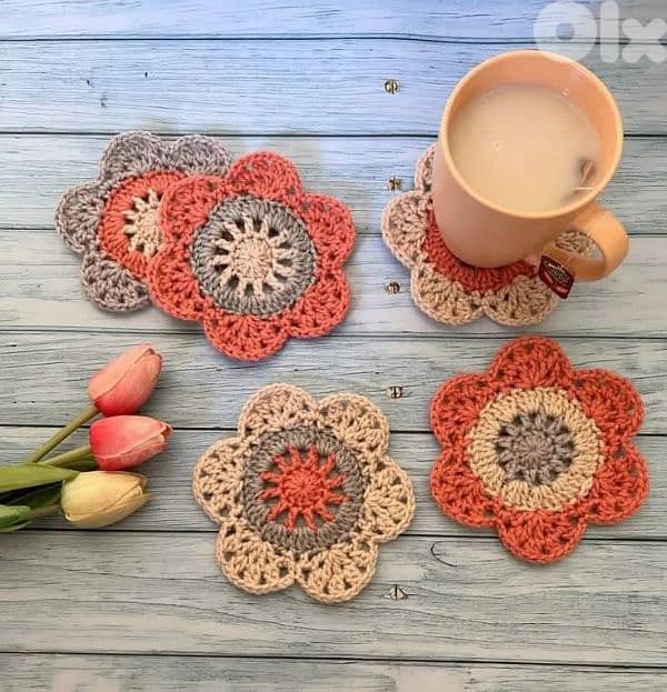 coaster , crochet mug 2