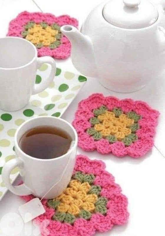 coaster , crochet mug 3