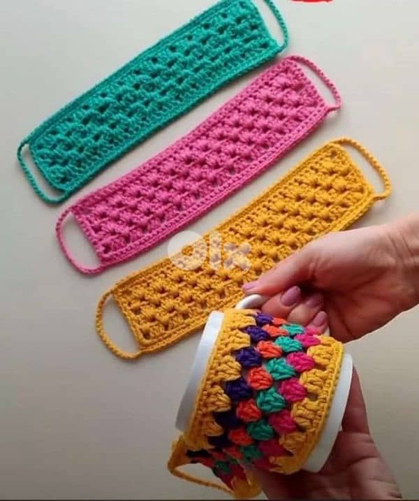 coaster , crochet mug 8