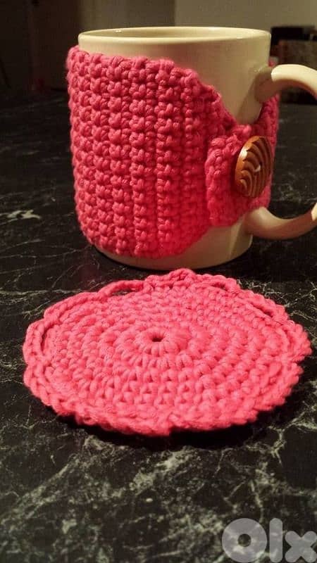 coaster , crochet mug 10