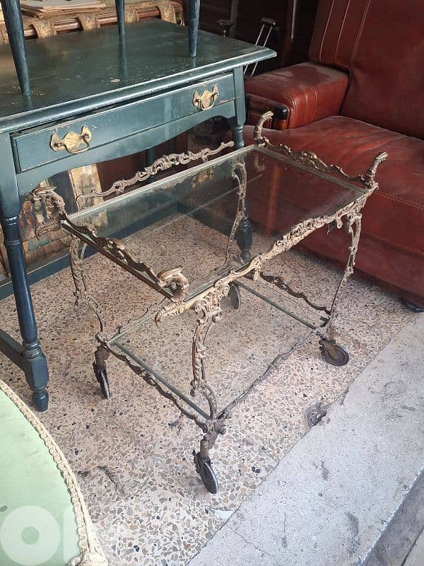 bronze drink cart trolley 0