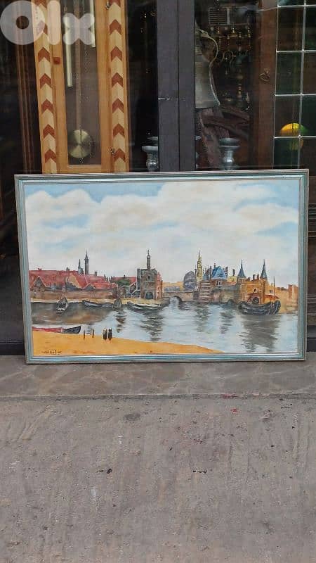 لوحة رسم زيتي لبنانية 0