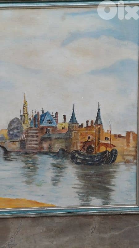 لوحة رسم زيتي لبنانية 3