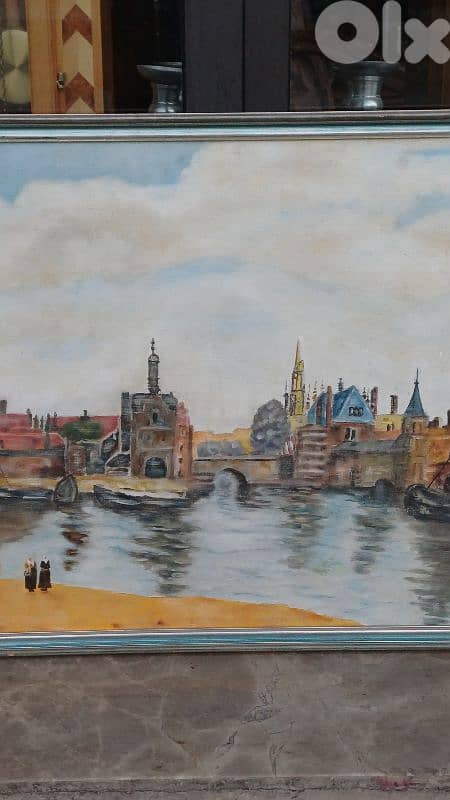 لوحة رسم زيتي لبنانية 4