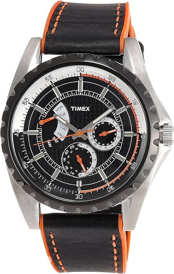 Timex Classic Mens Retrograde Black Leather Strap Watch 0