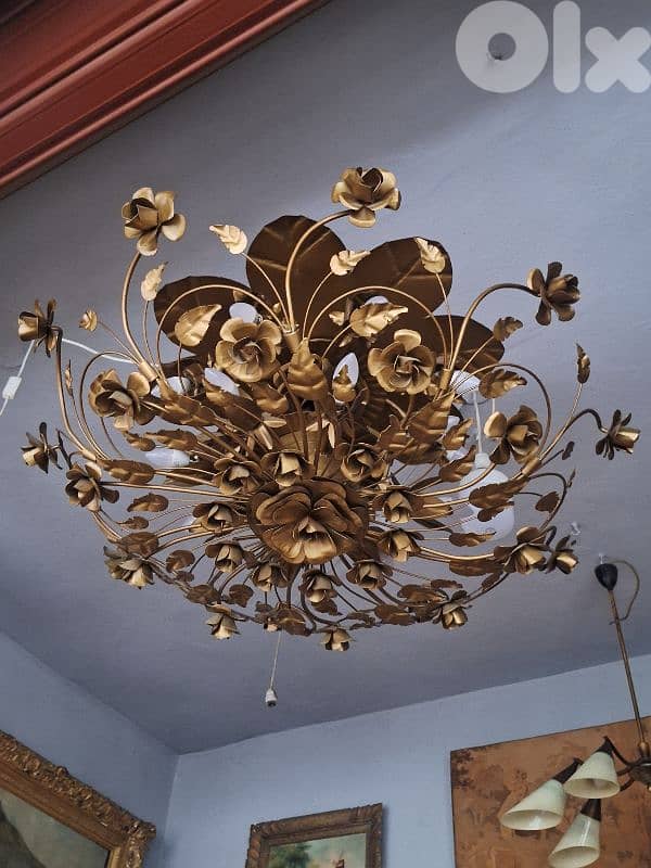 large 1970 ceiling light chandelier 1