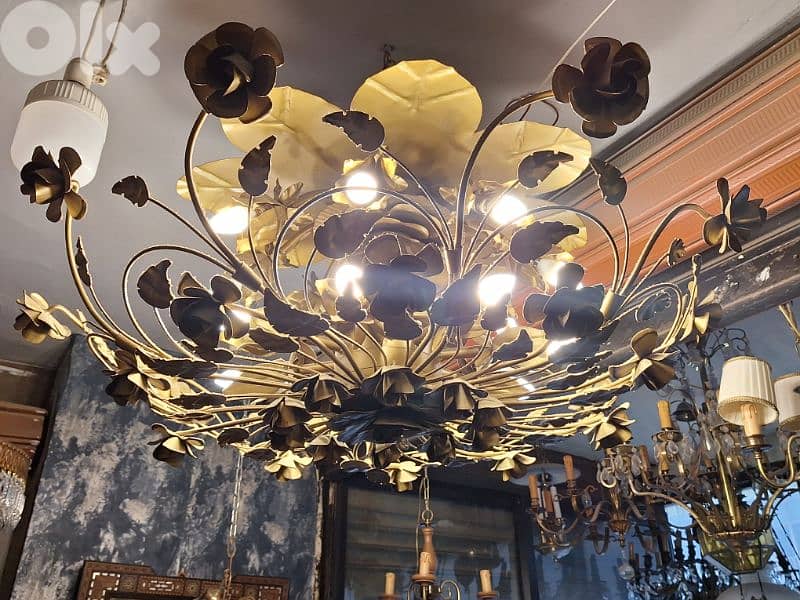 large 1970 ceiling light chandelier 6
