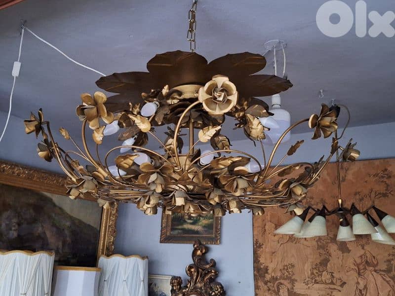 large 1970 ceiling light chandelier 7