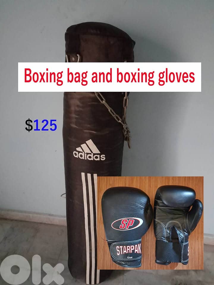 Adidas Boxing bag and boxing gloves 0