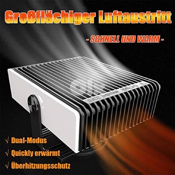 TBoonor - 2 in 1 Portable Car Heater &  360° Rotating Stand 2