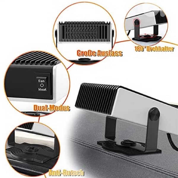 TBoonor - 2 in 1 Portable Car Heater &  360° Rotating Stand 3
