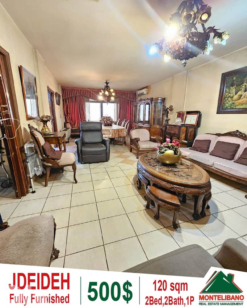 Prime Location Fully Furnished 120 sqm Apartment For Rent in Jdeideh 0