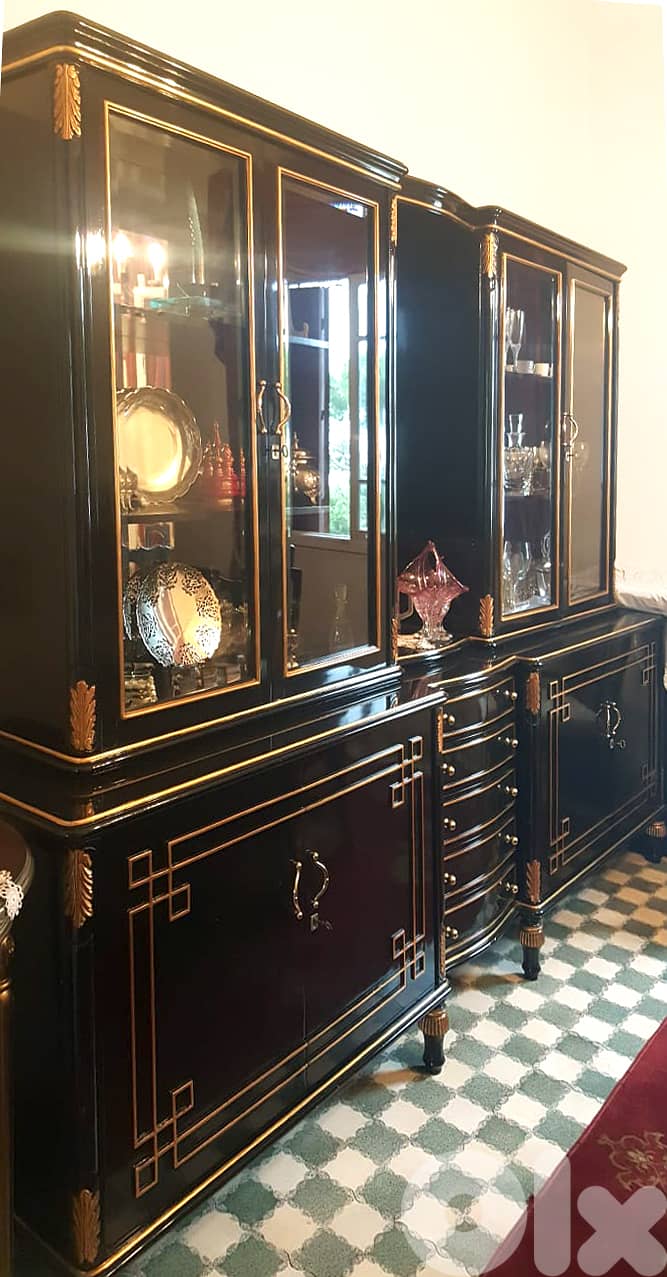 Stunning Black & Gold Formal Dining Room Set 1