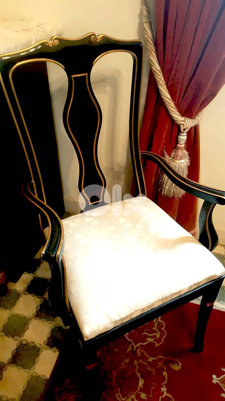 Stunning Black & Gold Formal Dining Room Set 3