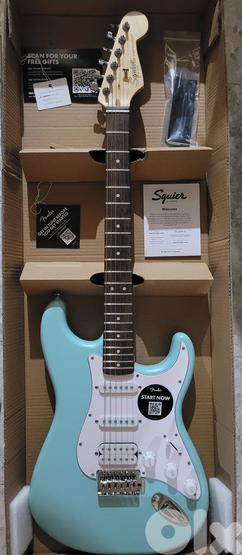 Squier by Fender Electric Guitar HSS, New with full pro setup 4