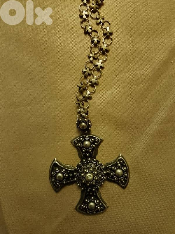 Silver CROSS الصليب والسنسال فضة 0