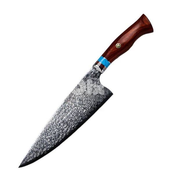 Professional Damascus japanese chef knife / knife sharpener whetstone 1