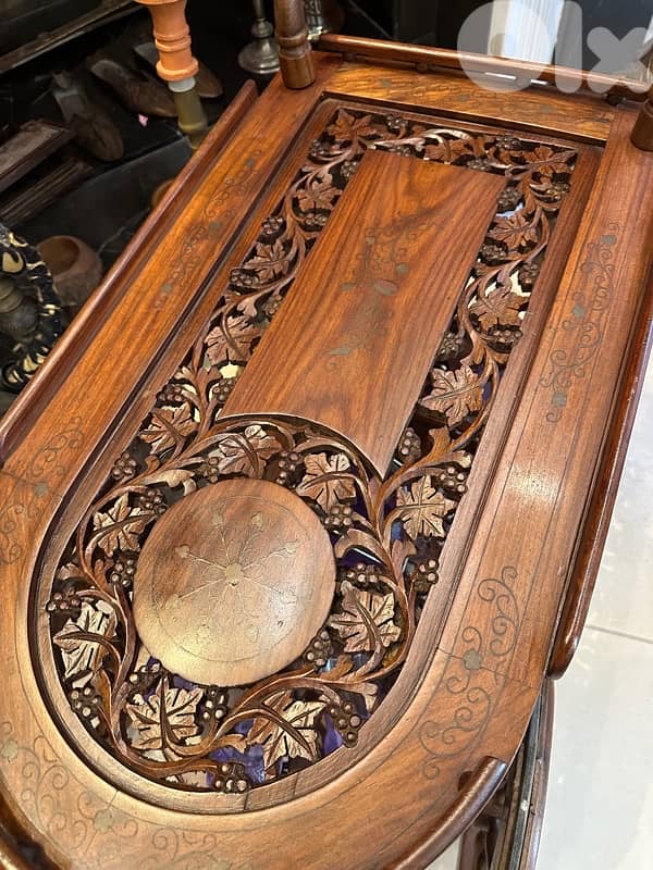 trolley bar rose wood massive Hand made 3