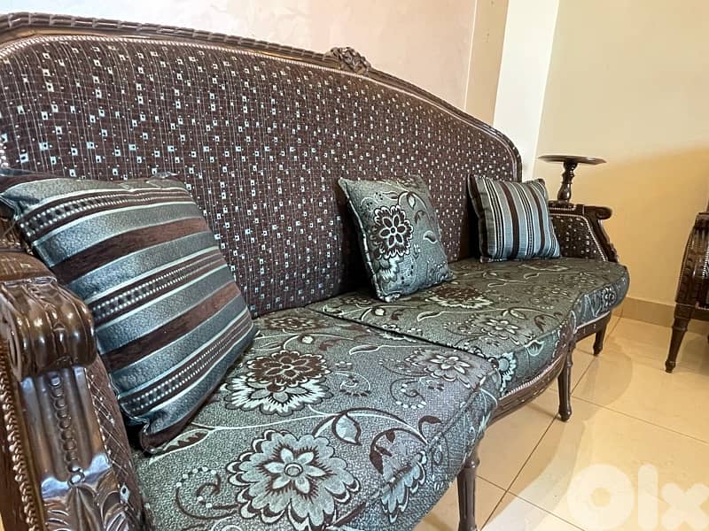 صالون ستيل خشب زين ممتاز ٤ قطع 3