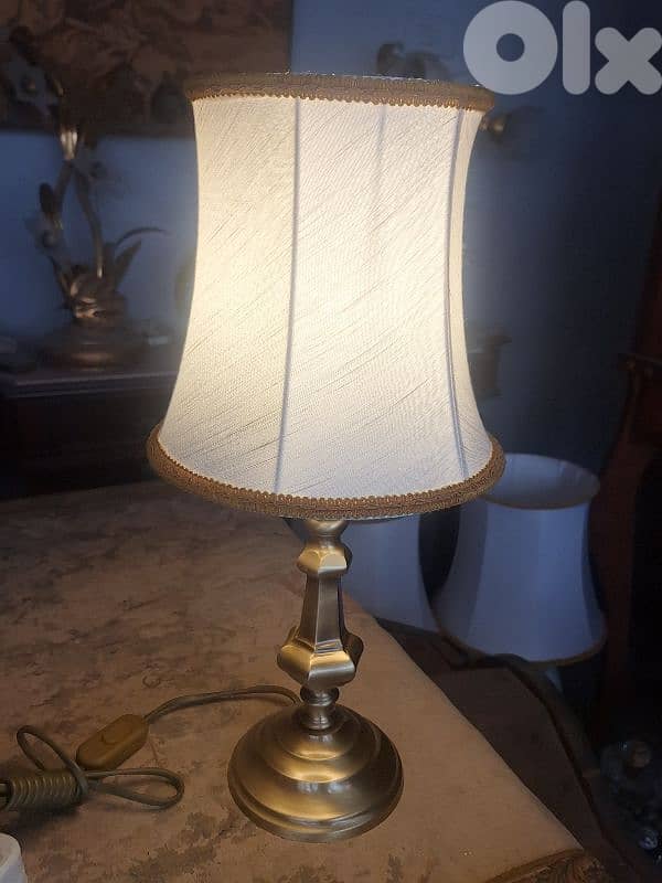 pair of brass lamps 1