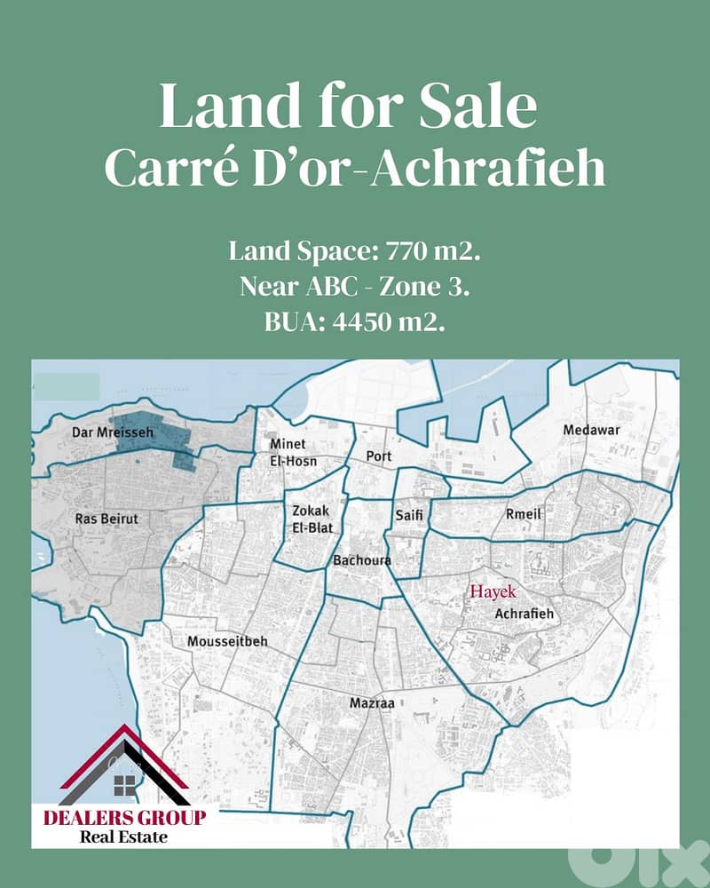 Prime Location Land for sale in Achrafieh -Carré D’or 0
