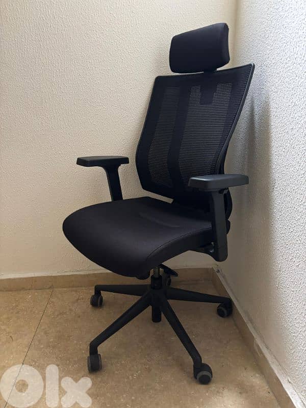 Ergonomic Office Chair with Headrest– Excellent Condition 0